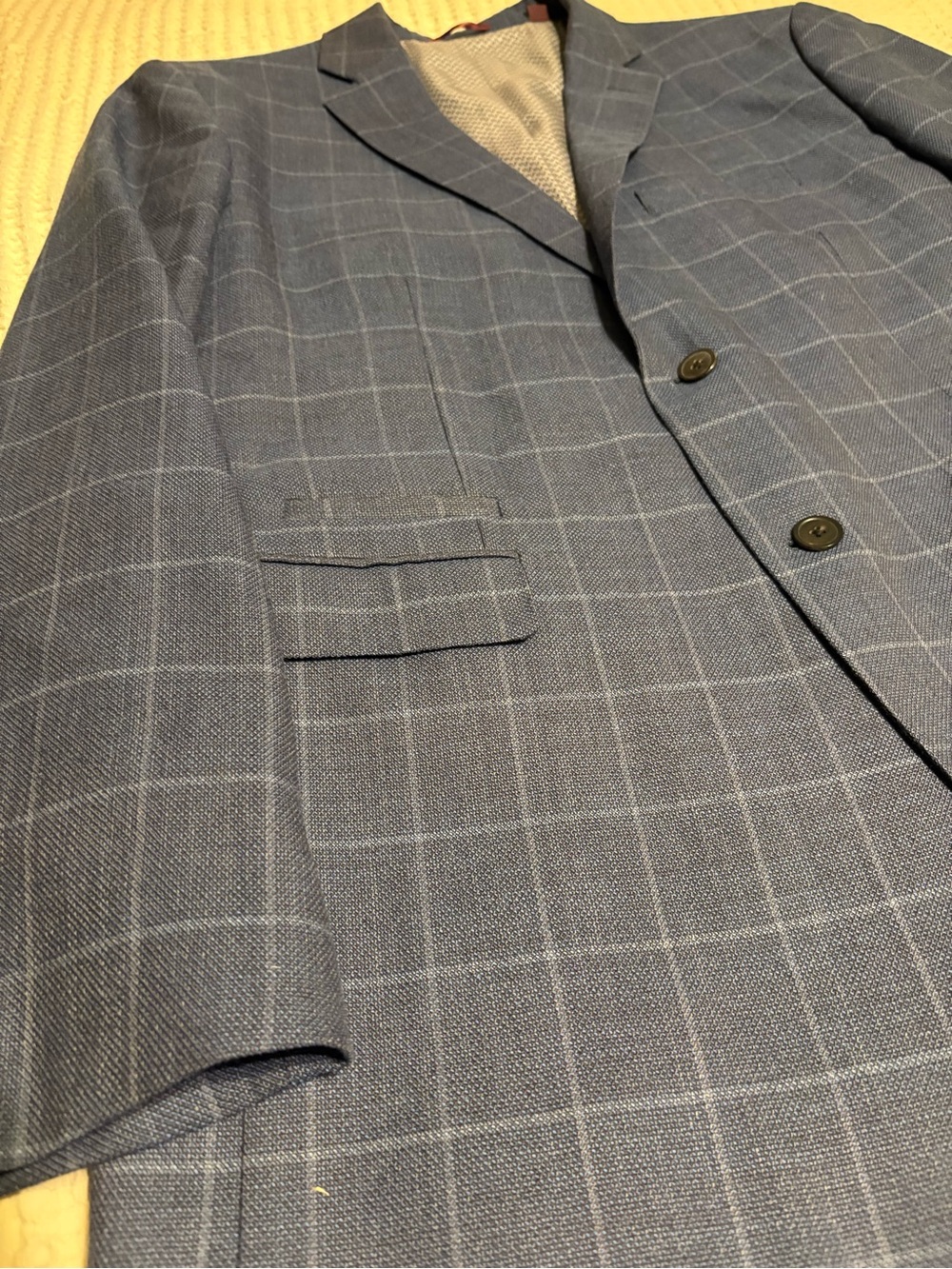 Johnston & Murphy Navy Windowpane Sport Coat